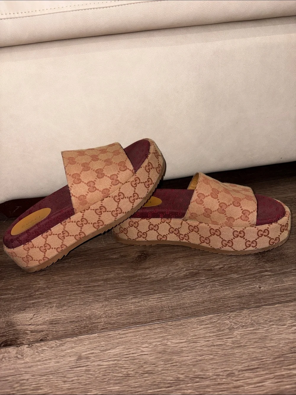 Gucci platform slides